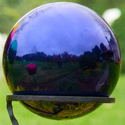 Plow & Hearth Weather Resistant Metal Abstract Gazing Ball & Reviews